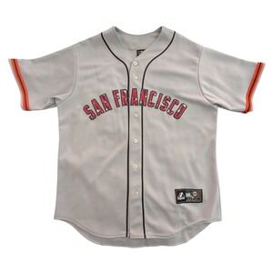Vintage San Francisco Giants Majestic‎ Baseball MLB Jersey Mens Gray Stars